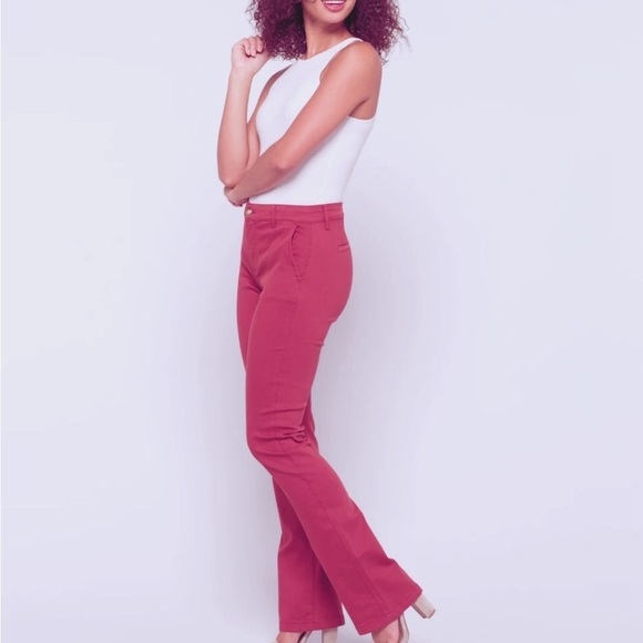 COSMIC BLUE LOVE size 32 Callie Bootcut Pant in Deep Pink NEW from Stitch Fix - Picture 1 of 12